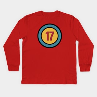 The Number 17 - seventeen - seventeenth Kids Long Sleeve T-Shirt